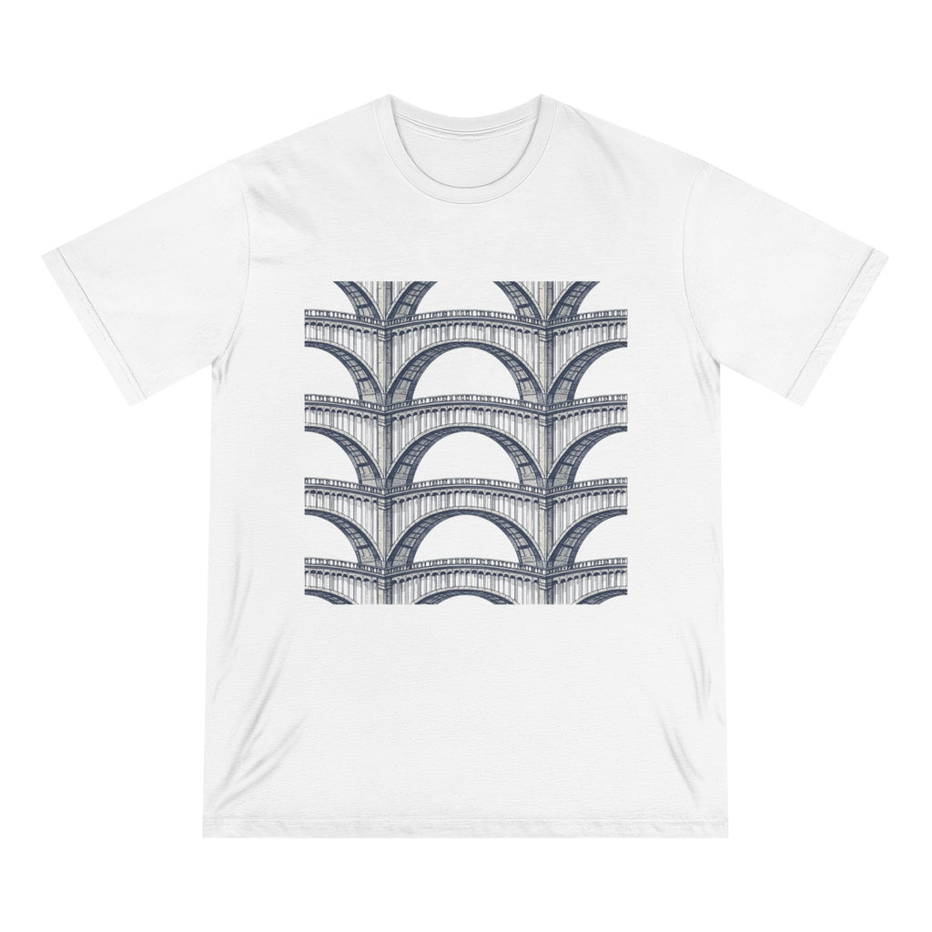 Architectural Arch Pattern T-Shirt — Minimalist Geometric Design
