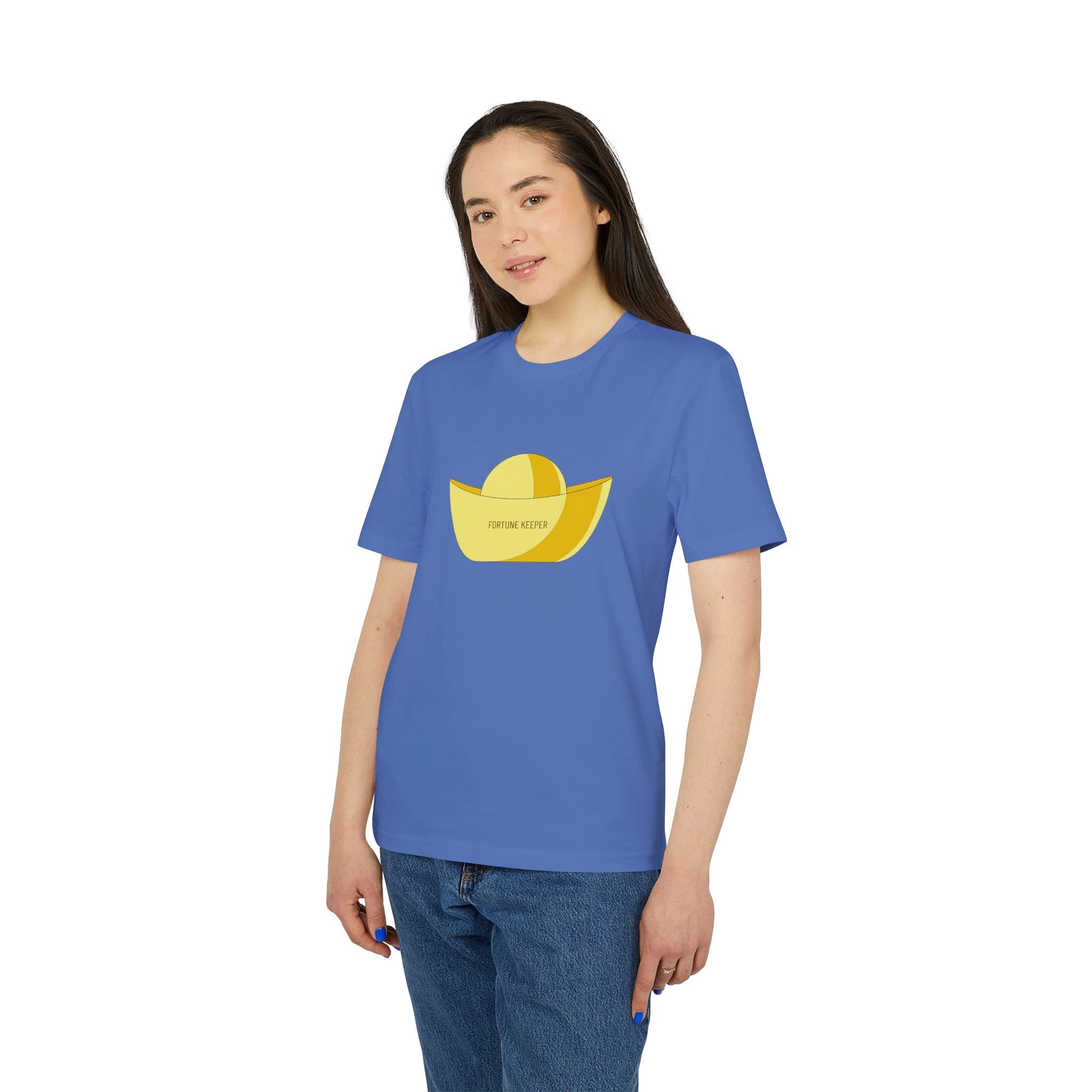 Gold Ingot T-Shirt (Minimal Yellow Sun & Boat Graphic Tee)