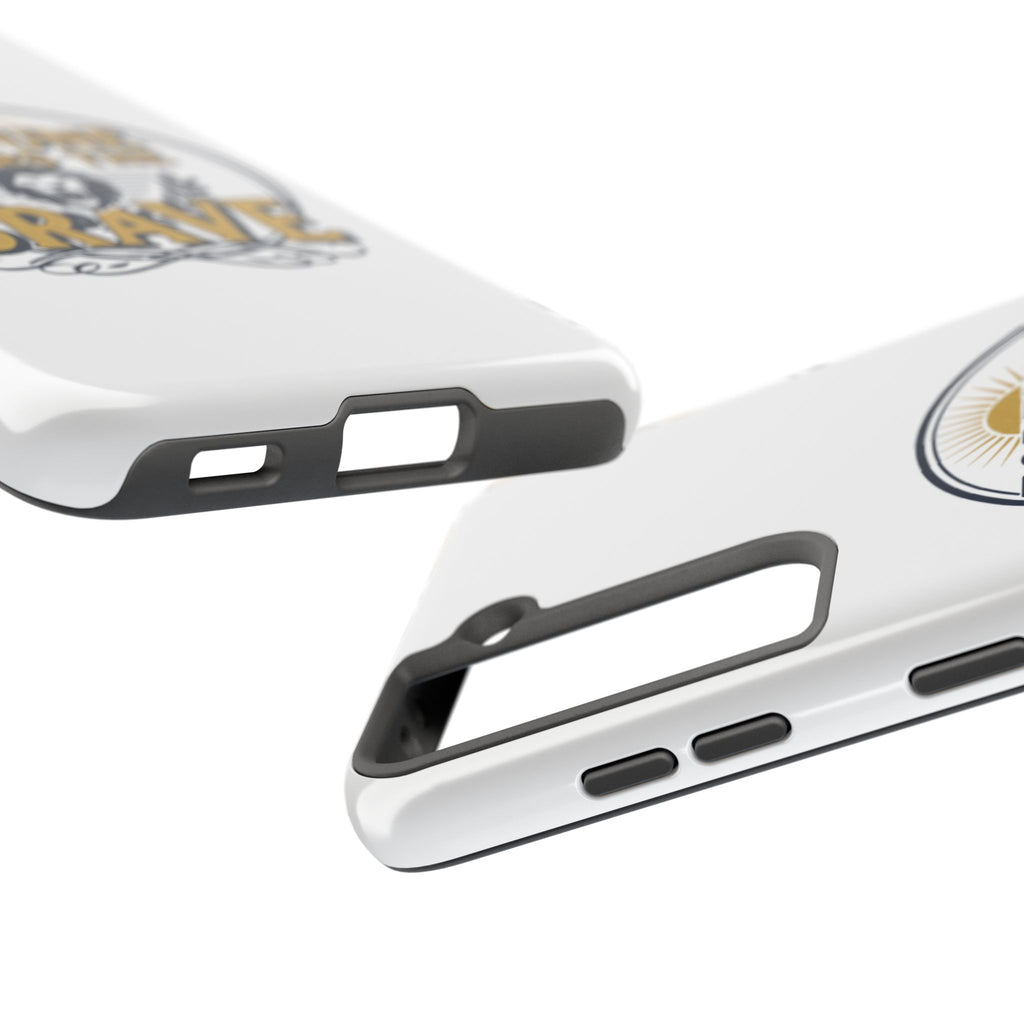 Fortune Favors the Brave Phone Case (Protective Tough Case with Lion Emblem)