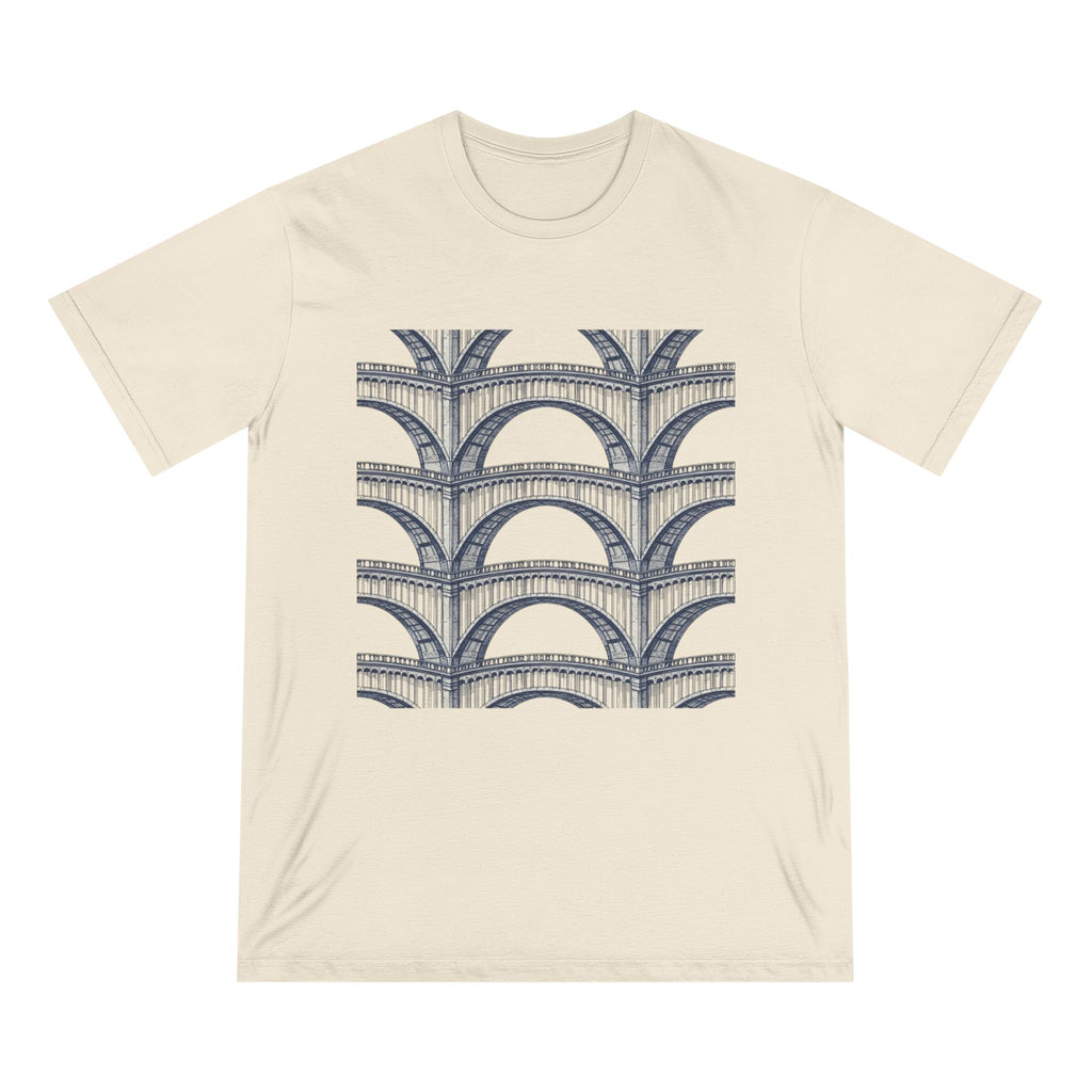 Architectural Arch Pattern T-Shirt — Minimalist Geometric Design