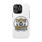 Fortune Favors the Brave Phone Case (Protective Tough Case with Lion Emblem)