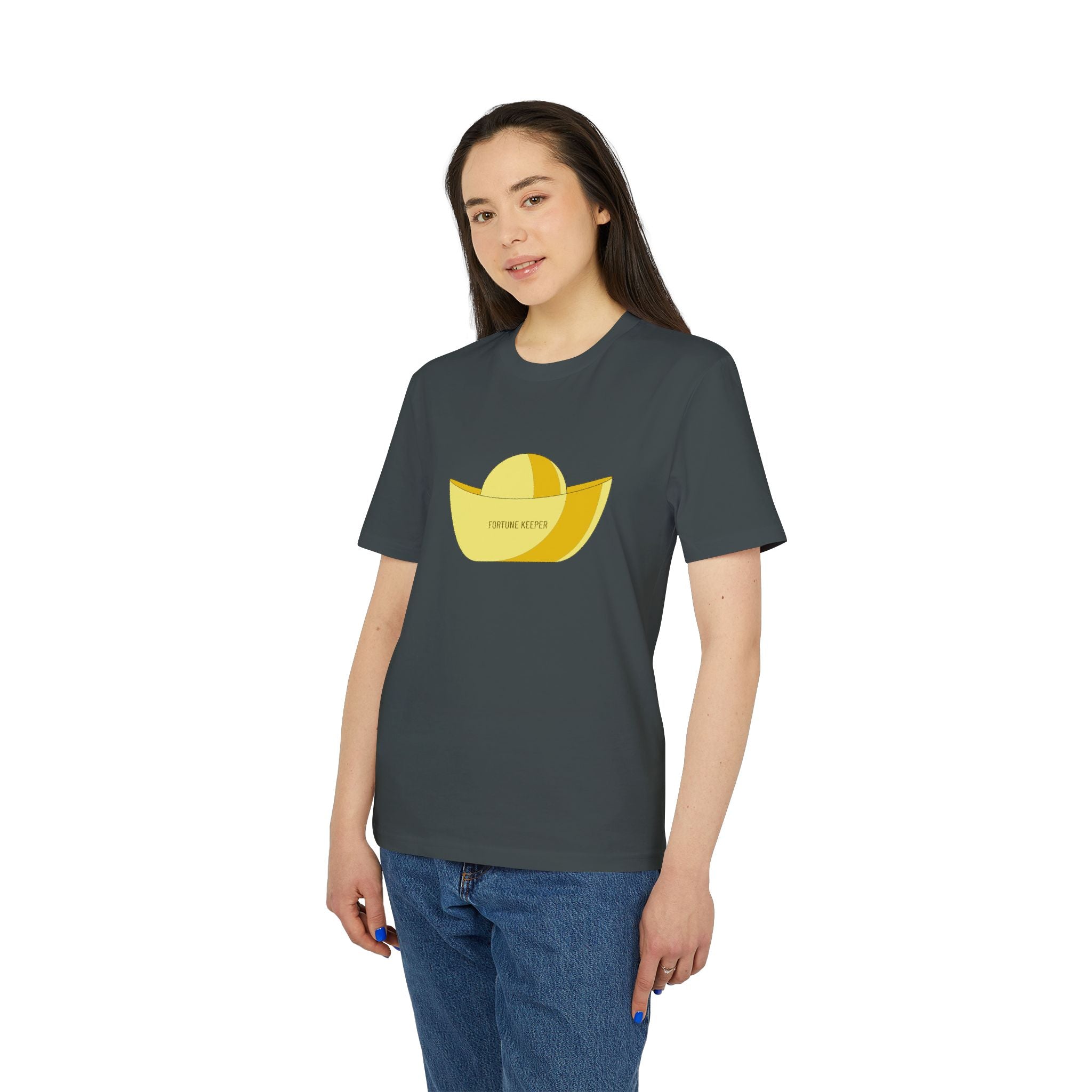 Gold Ingot T-Shirt (Minimal Yellow Sun & Boat Graphic Tee)