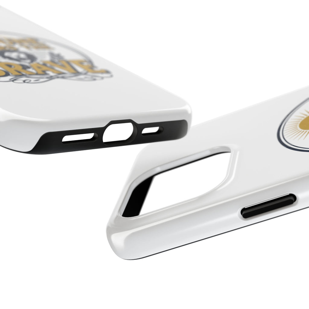 Fortune Favors the Brave Phone Case (Protective Tough Case with Lion Emblem)