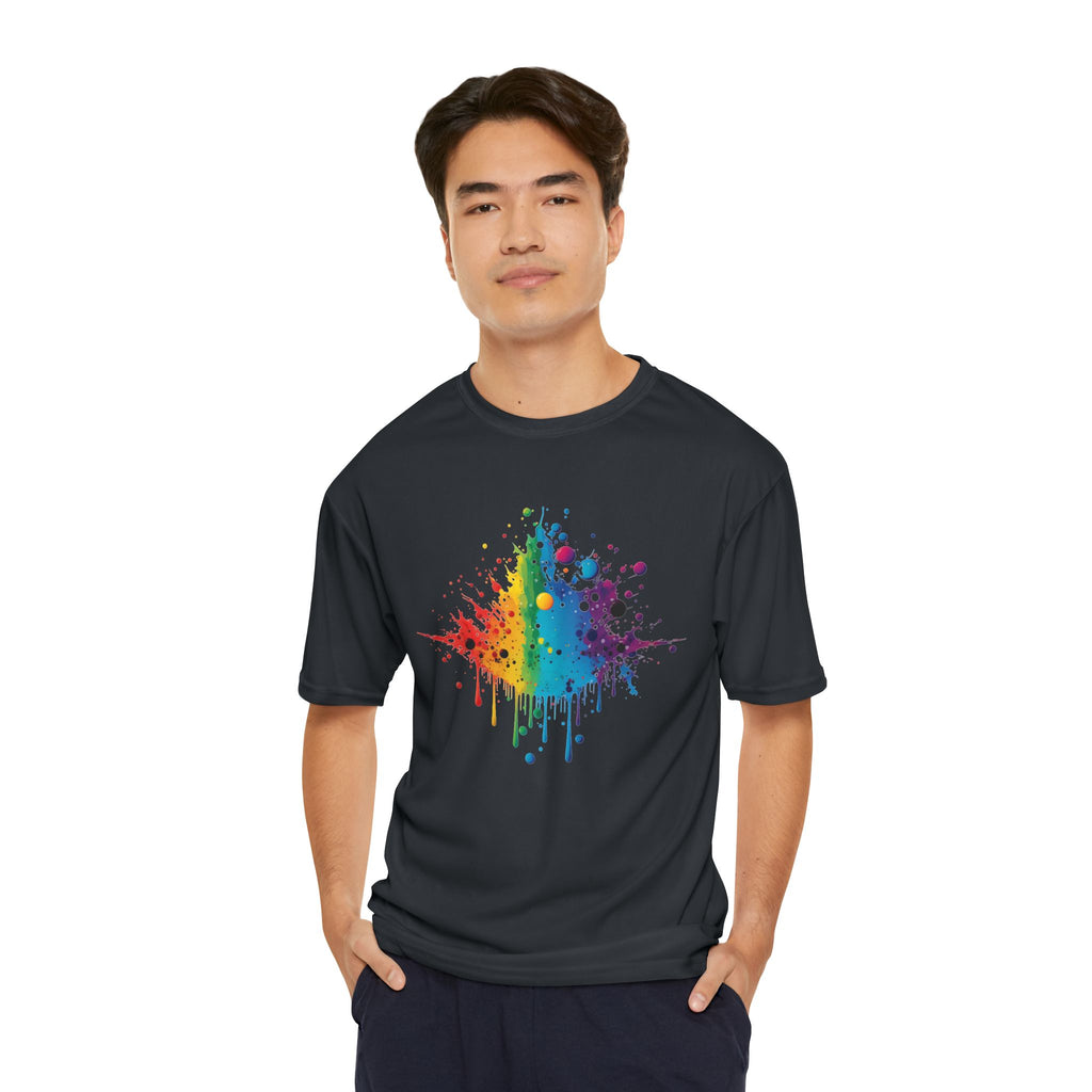 Rainbow Paint Splash Graphic (Performance T-Shirt)