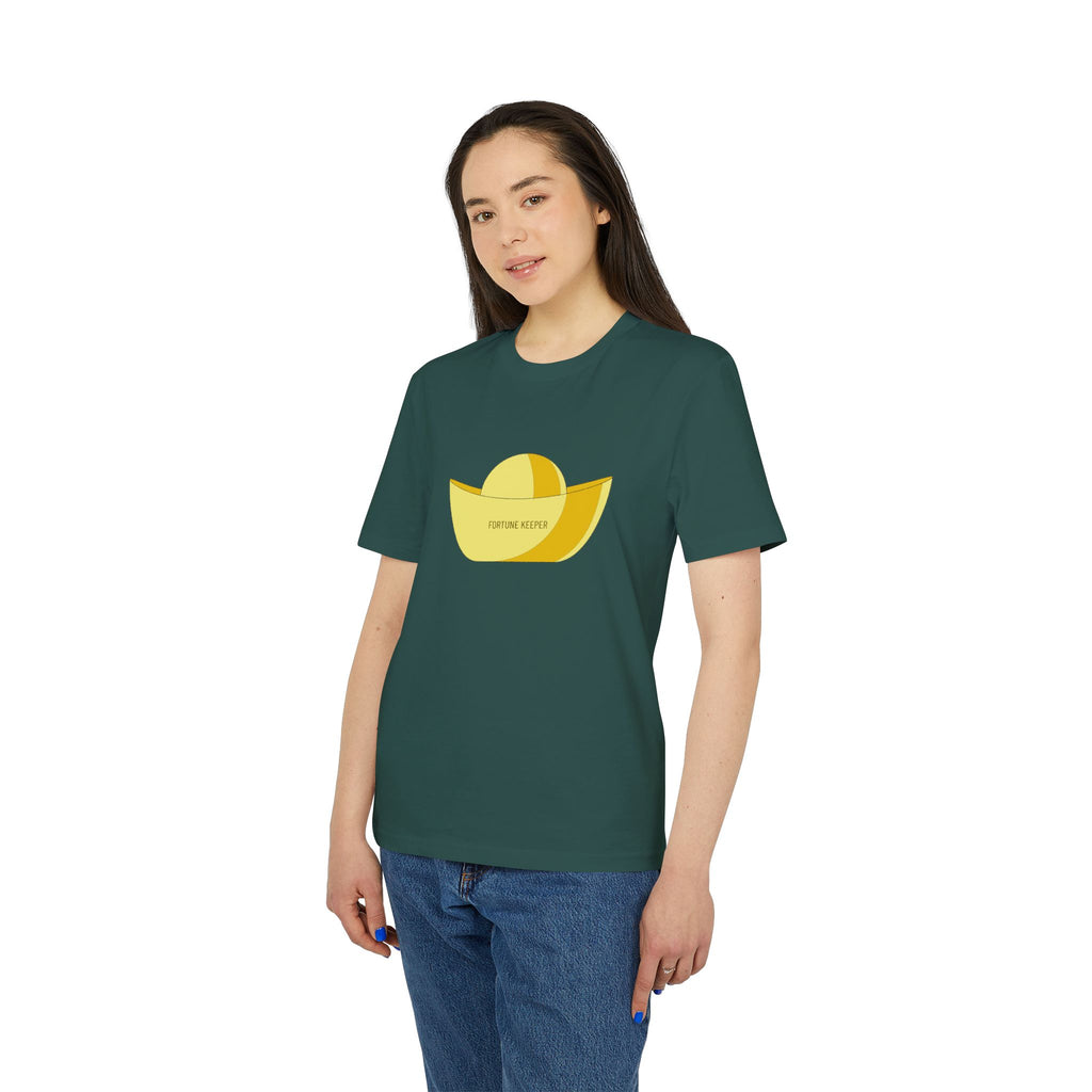 Gold Ingot T-Shirt (Minimal Yellow Sun & Boat Graphic Tee)