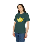Gold Ingot T-Shirt (Minimal Yellow Sun & Boat Graphic Tee)