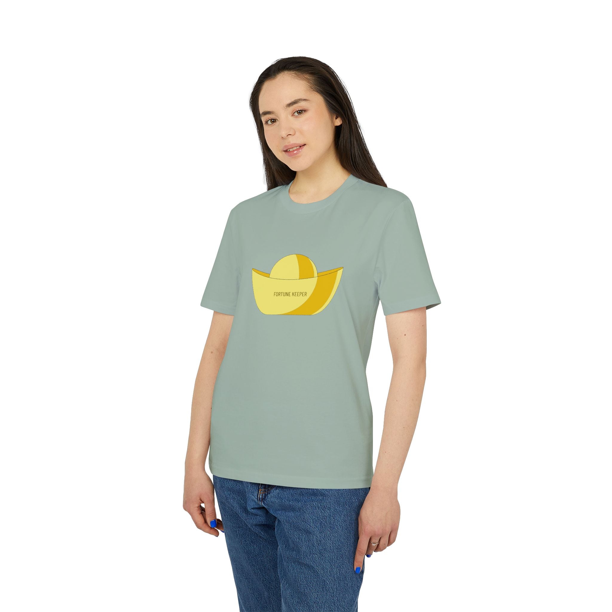 Gold Ingot T-Shirt (Minimal Yellow Sun & Boat Graphic Tee)