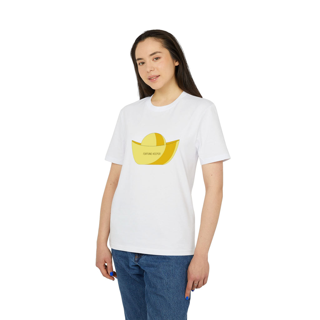 Gold Ingot T-Shirt (Minimal Yellow Sun & Boat Graphic Tee)