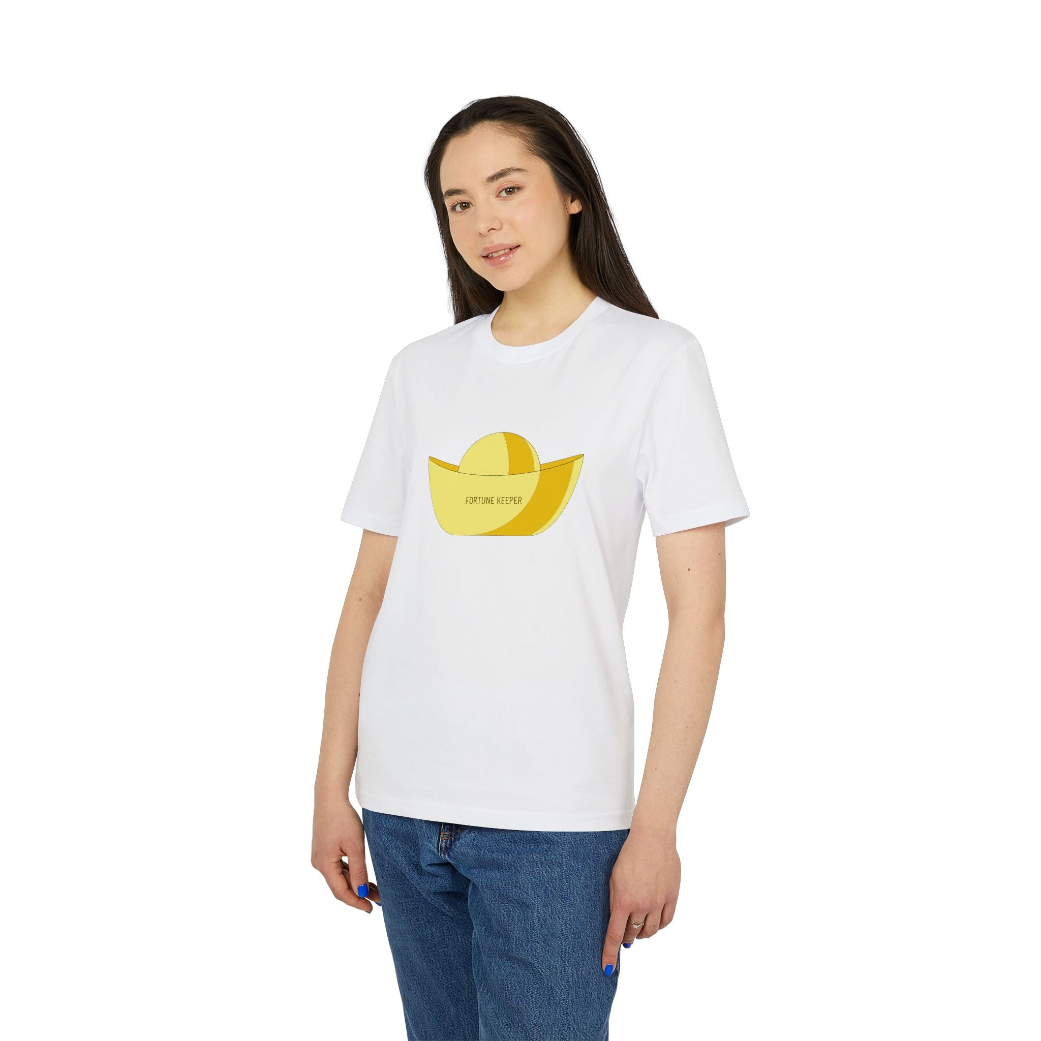 Gold Ingot T-Shirt (Minimal Yellow Sun & Boat Graphic Tee)