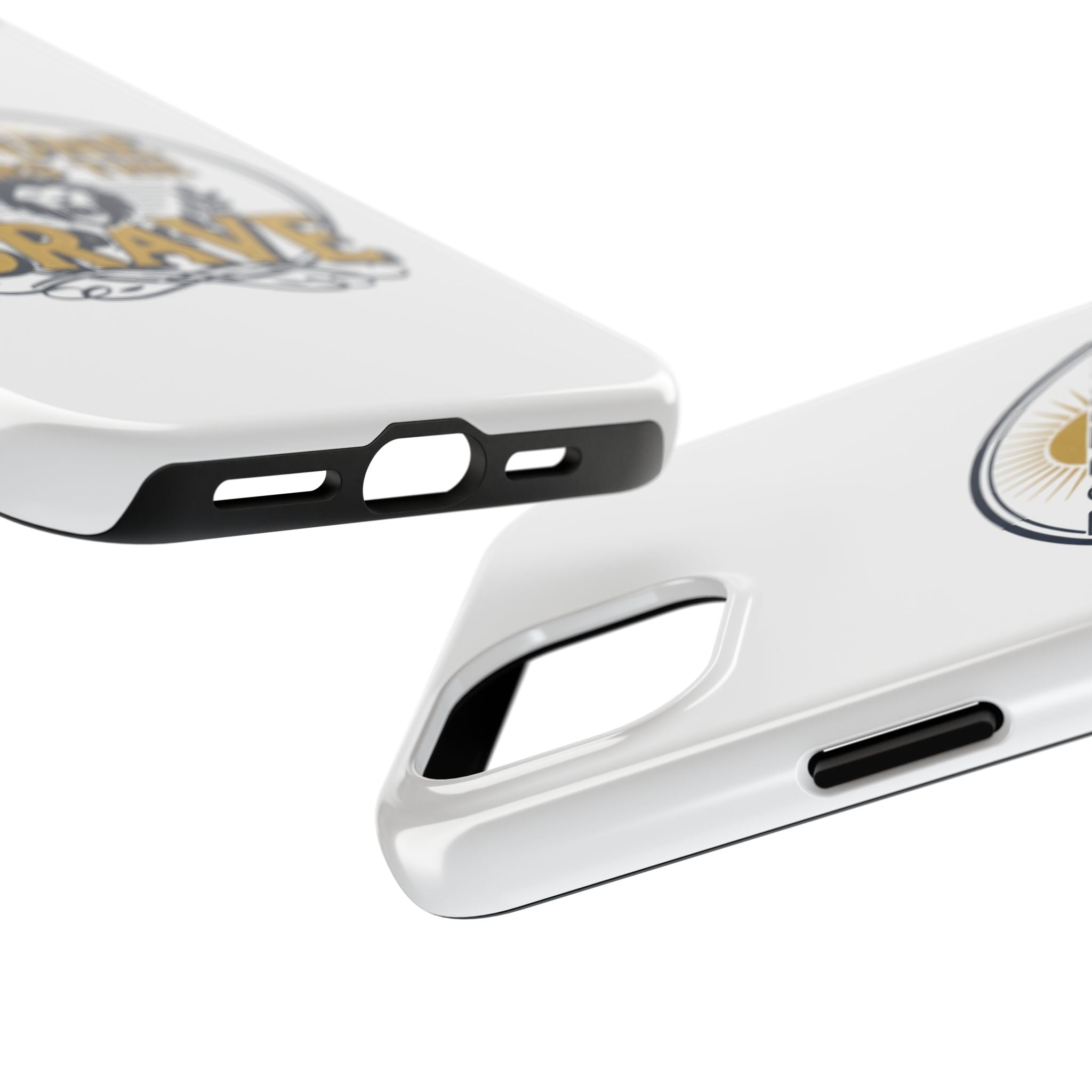 Fortune Favors the Brave Phone Case (Protective Tough Case with Lion Emblem)