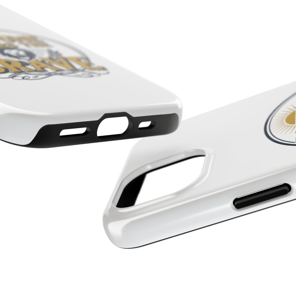 Fortune Favors the Brave Phone Case (Protective Tough Case with Lion Emblem)