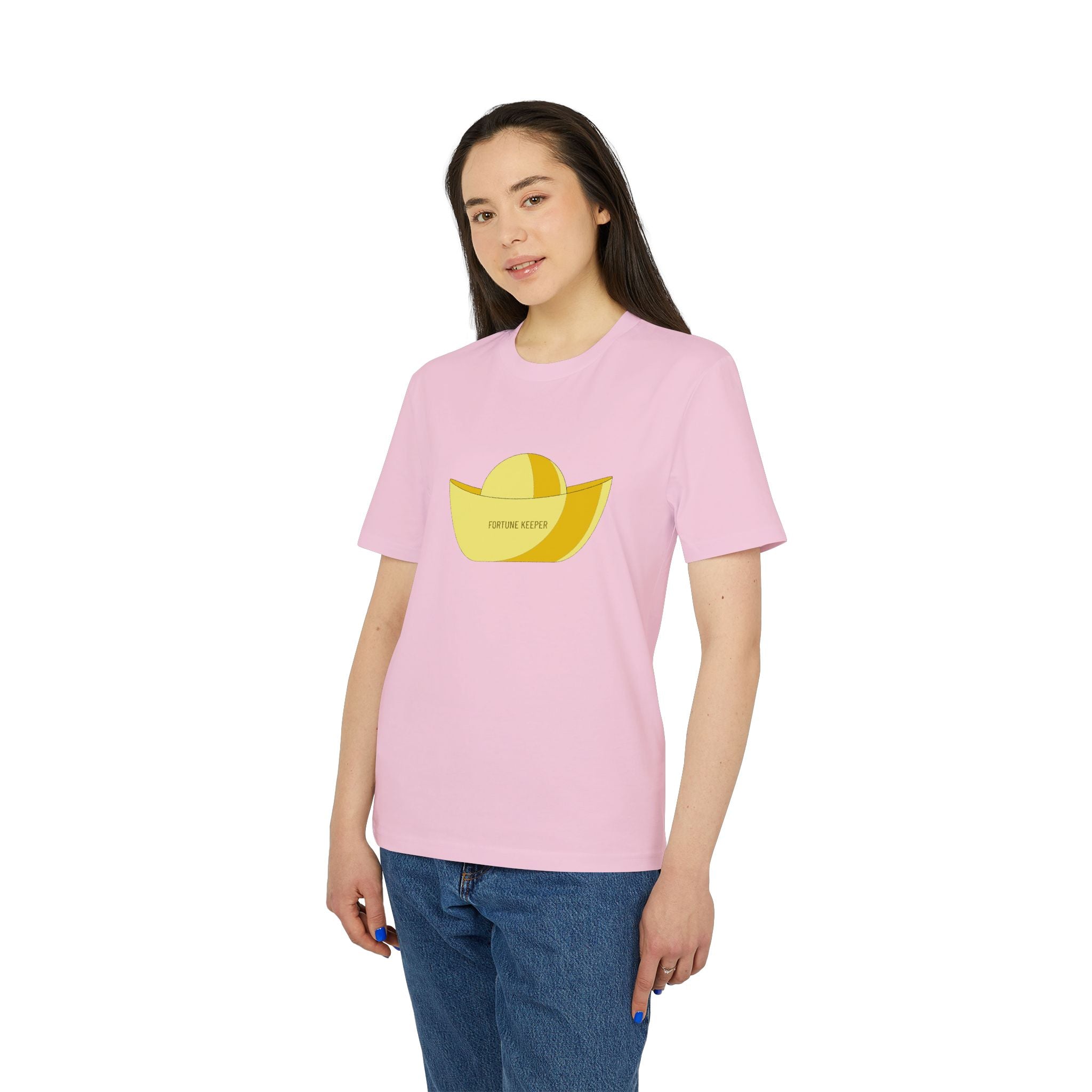 Gold Ingot T-Shirt (Minimal Yellow Sun & Boat Graphic Tee)