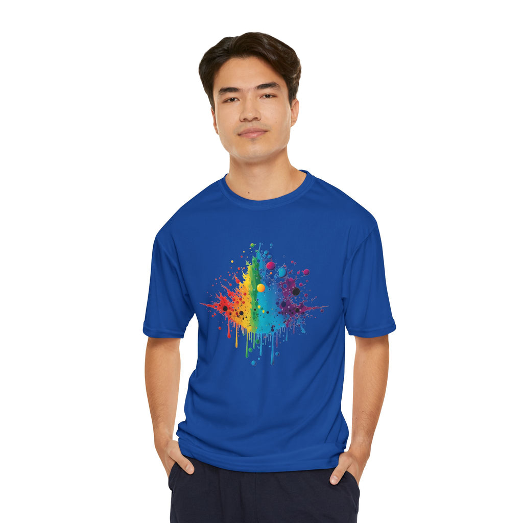 Rainbow Paint Splash Graphic (Performance T-Shirt)