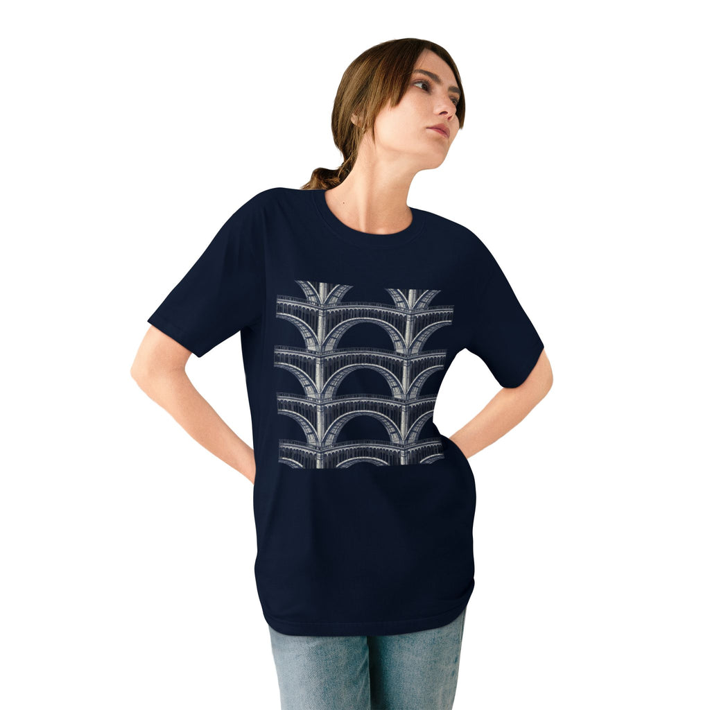 Architectural Arch Pattern T-Shirt — Minimalist Geometric Design