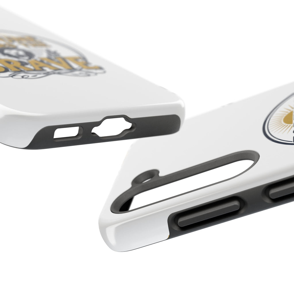 Fortune Favors the Brave Phone Case (Protective Tough Case with Lion Emblem)