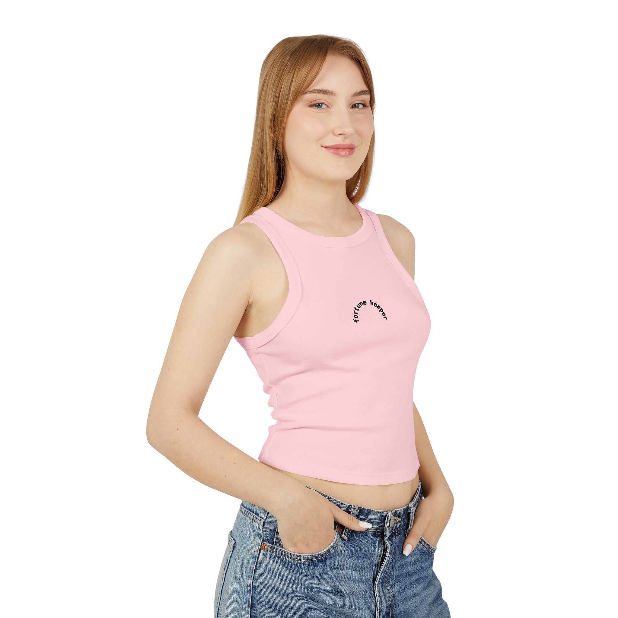 Fortune Keeper (Women's Micro Rib Racer Tank Top)