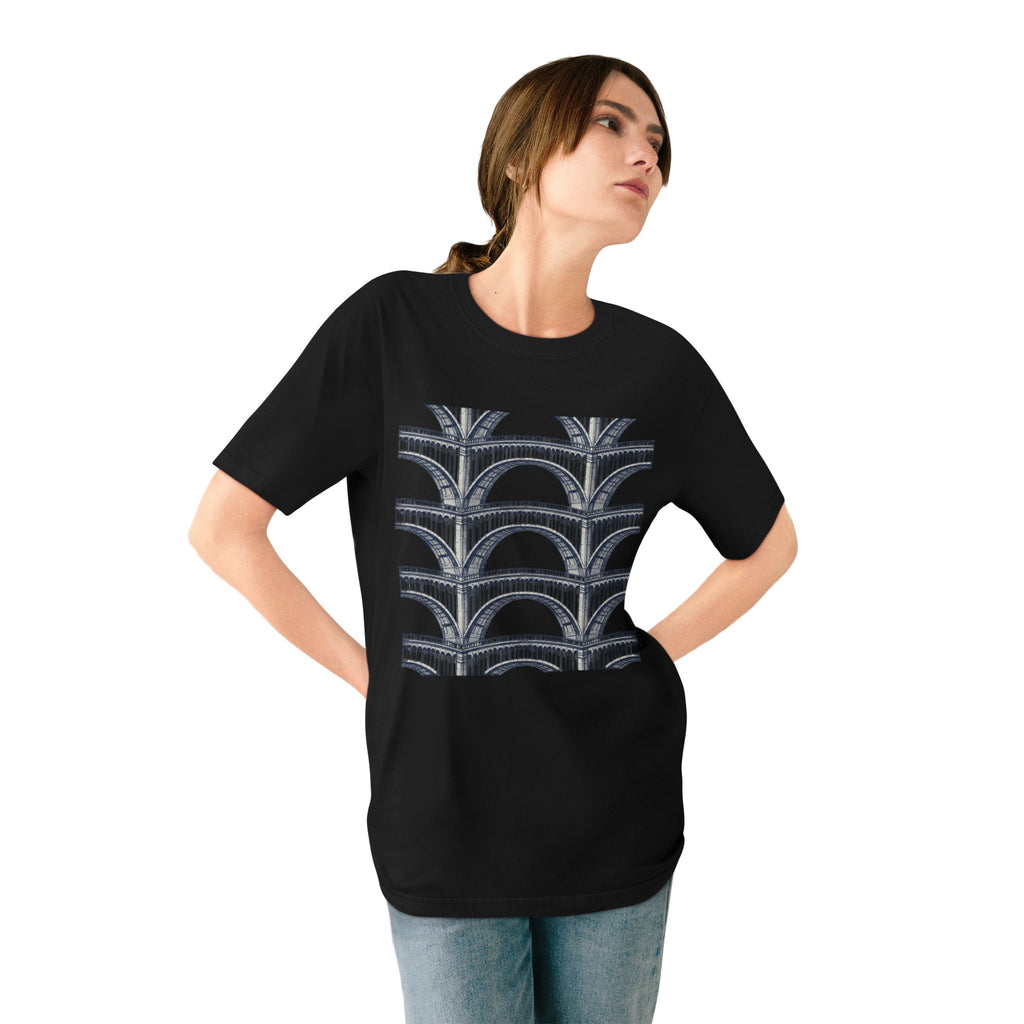 Architectural Arch Pattern T-Shirt — Minimalist Geometric Design