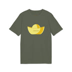 Gold Ingot T-Shirt (Minimal Yellow Sun & Boat Graphic Tee)